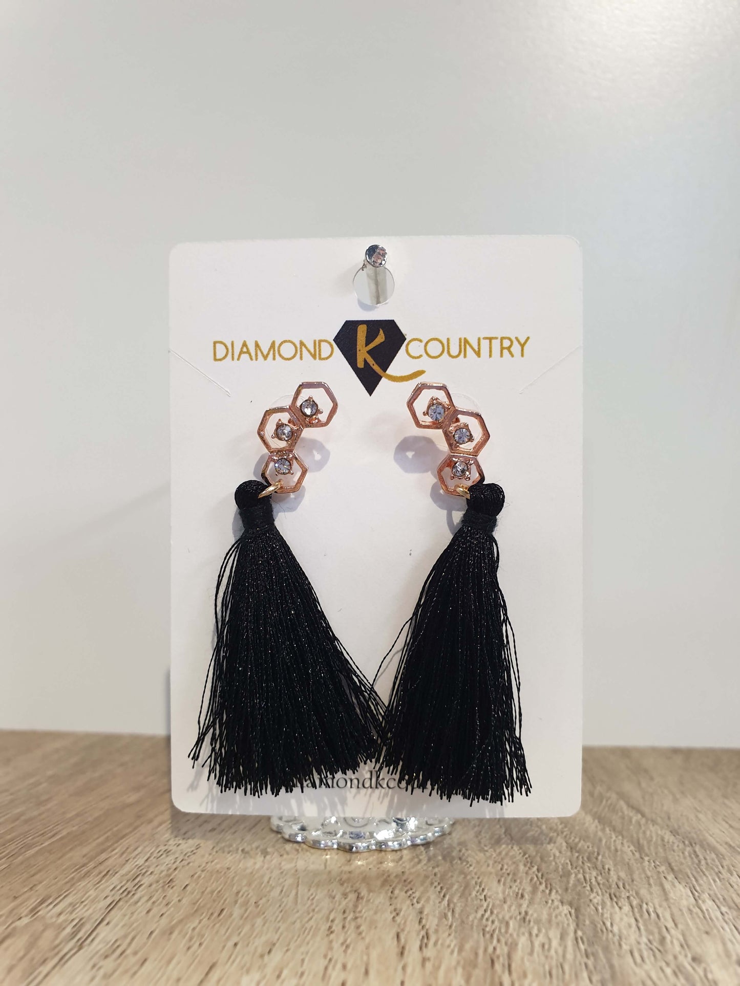 Vintage Crystal and Tassel Drop Earrings