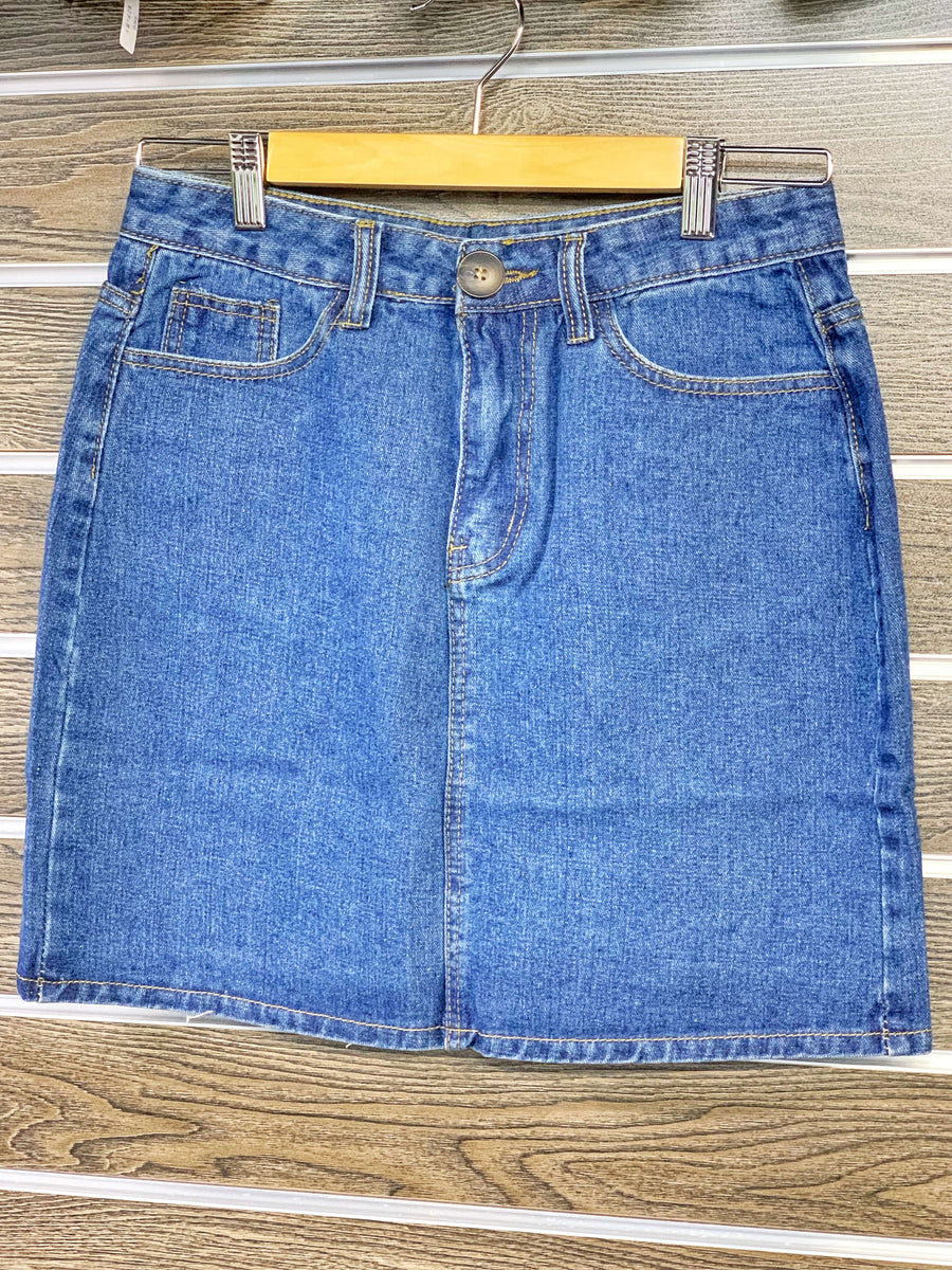 Pocket Detail Denim Skirt Diamond K Country