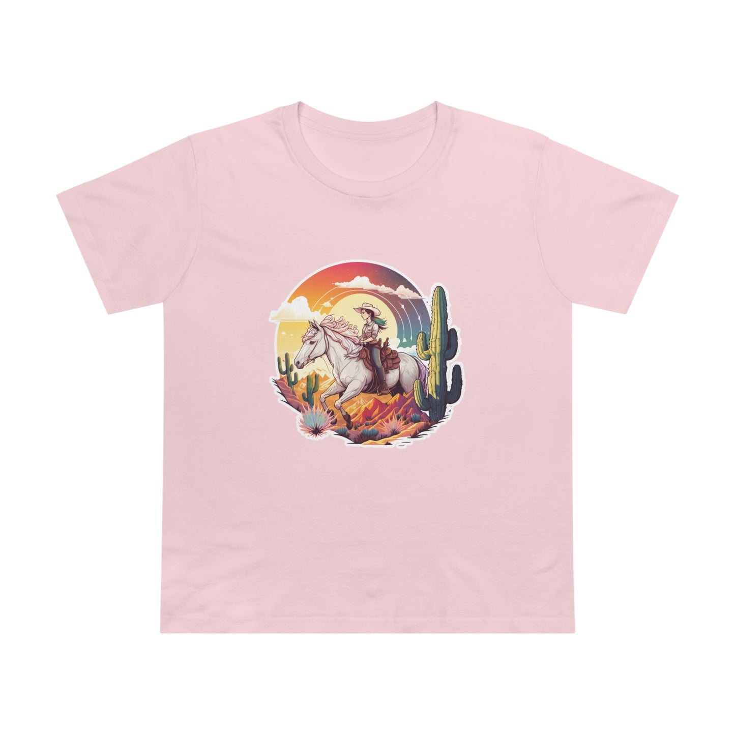 Women’s Sunset Cowgirl crew neck t-shirt