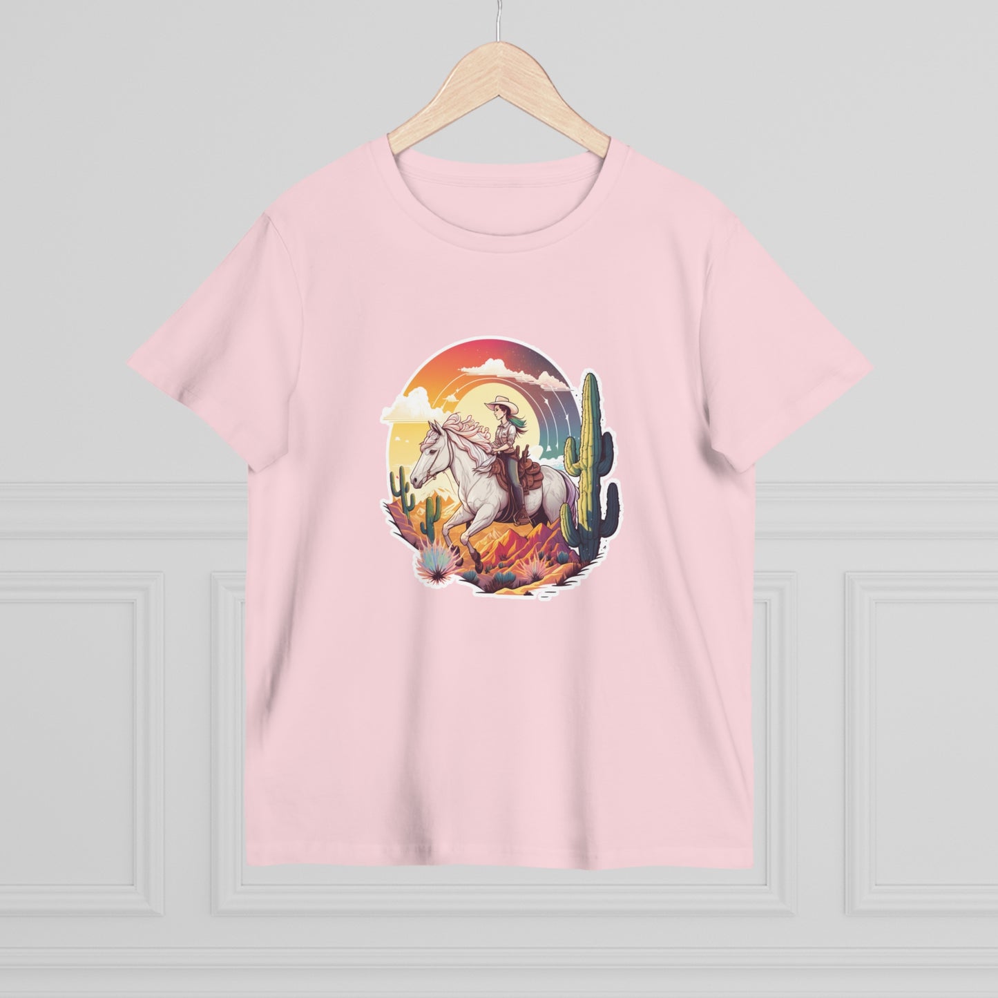 Women’s Sunset Cowgirl crew neck t-shirt