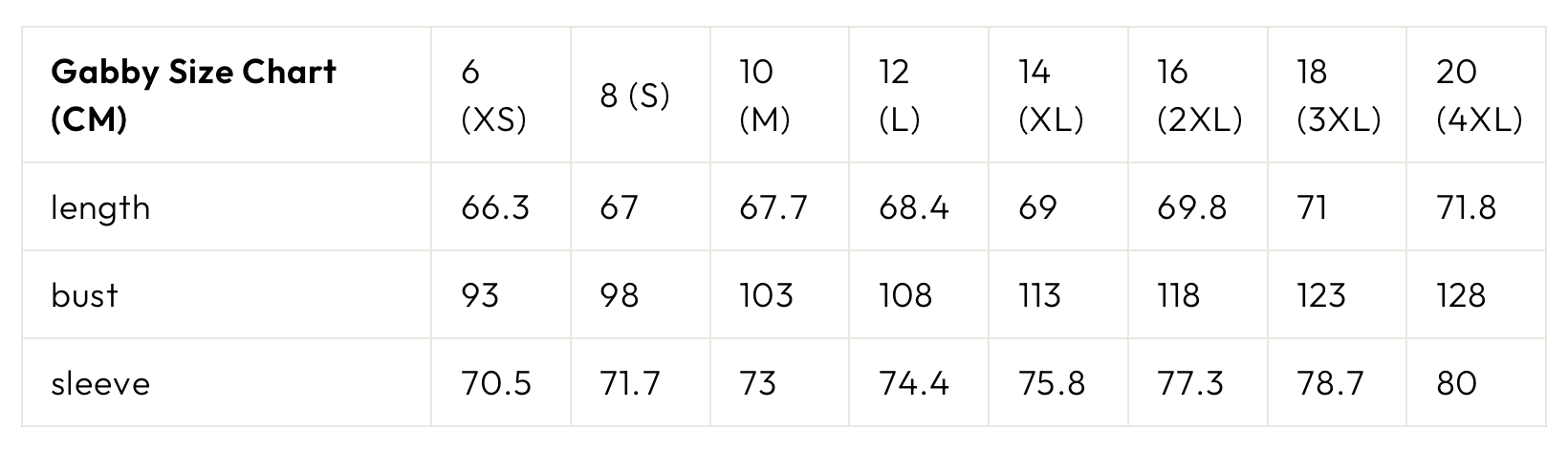 Size Guide