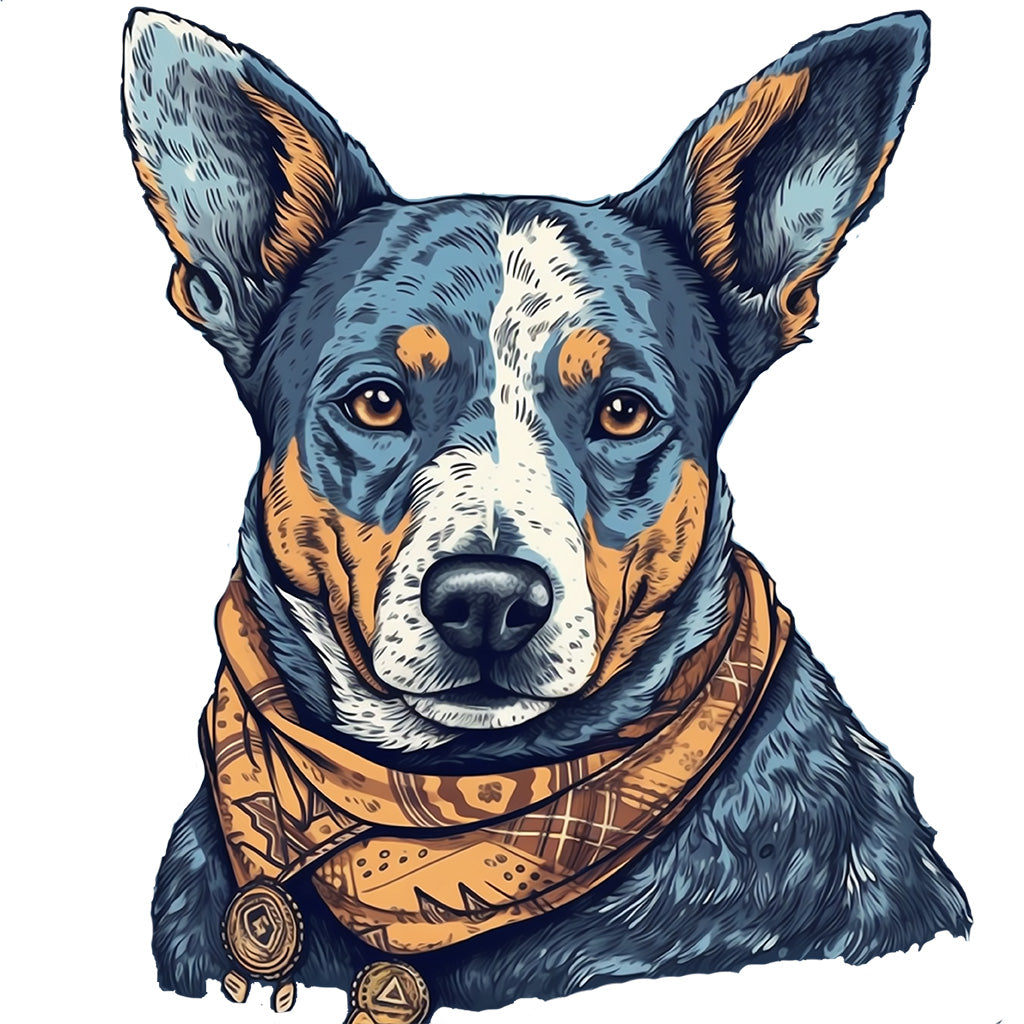 Men's Blue heeler Crew Neck T-shirt