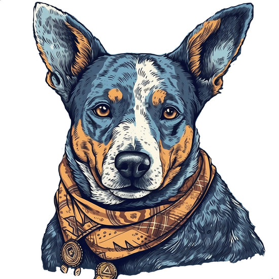 Men's Blue heeler Crew Neck T-shirt