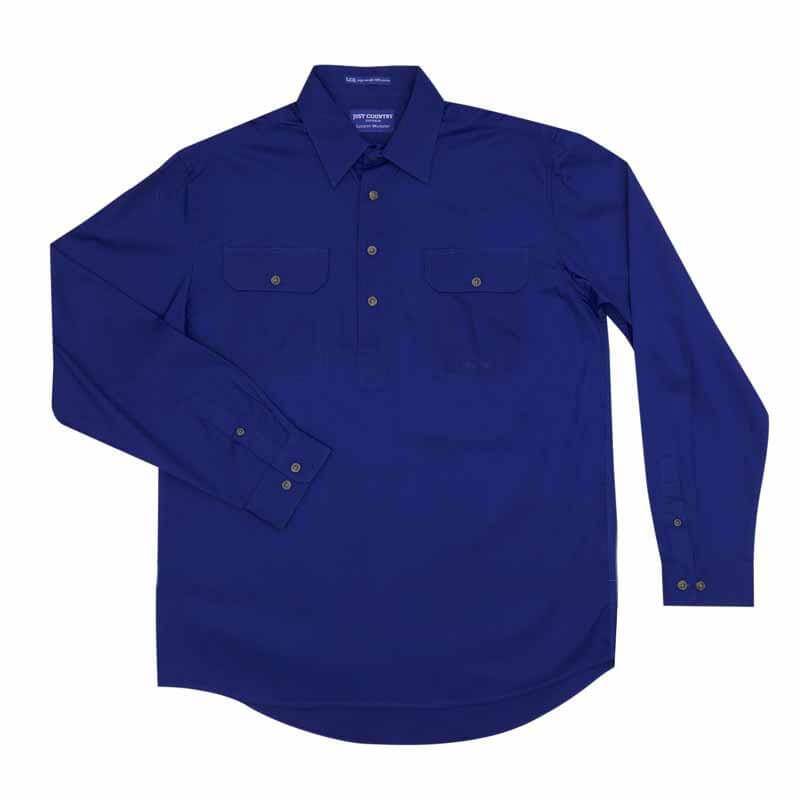 Just Country Cameron 1/2 Button Shirt Men's Cobalt - Diamond K Country