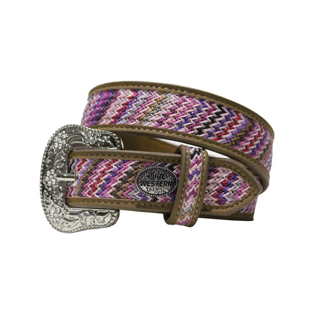 Load image into Gallery viewer, Girl&amp;#39;s Pure Western Imogen Belt - Diamond K Country
