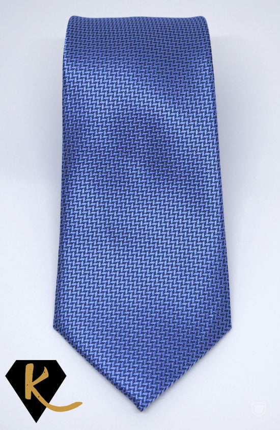 Load image into Gallery viewer, Men&amp;#39;s Blue Patterned Necktie
