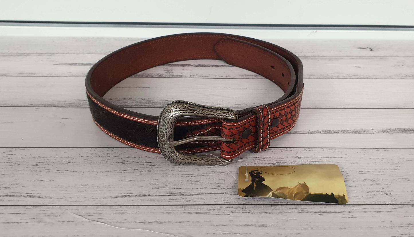 Unisex Belt with Cowhide Inserts
