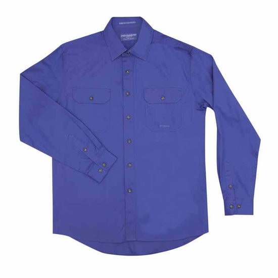 Just Country Evan Full Button Shirt Men's Blue - Diamond K Country