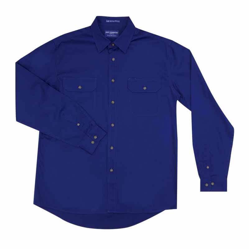 Just Country Evan Full Button Shirt Men's Cobalt - Diamond K Country