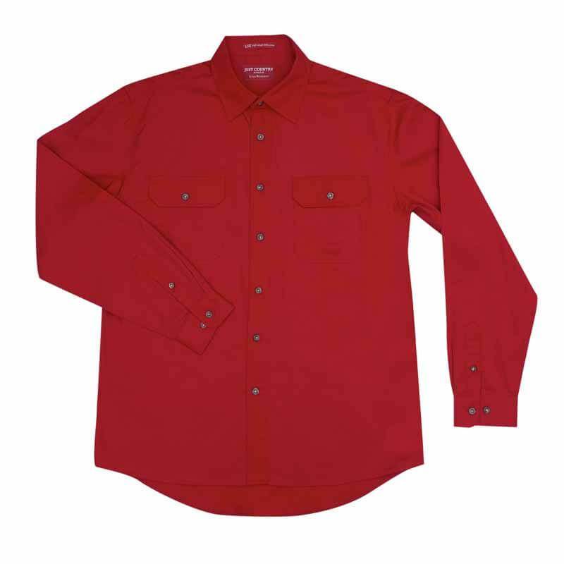 Just Country Evan Full Button Shirt Men's Chilli - Diamond K Country