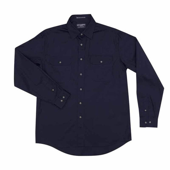 Just Country Evan Full Button Shirt Men's Navy - Diamond K Country