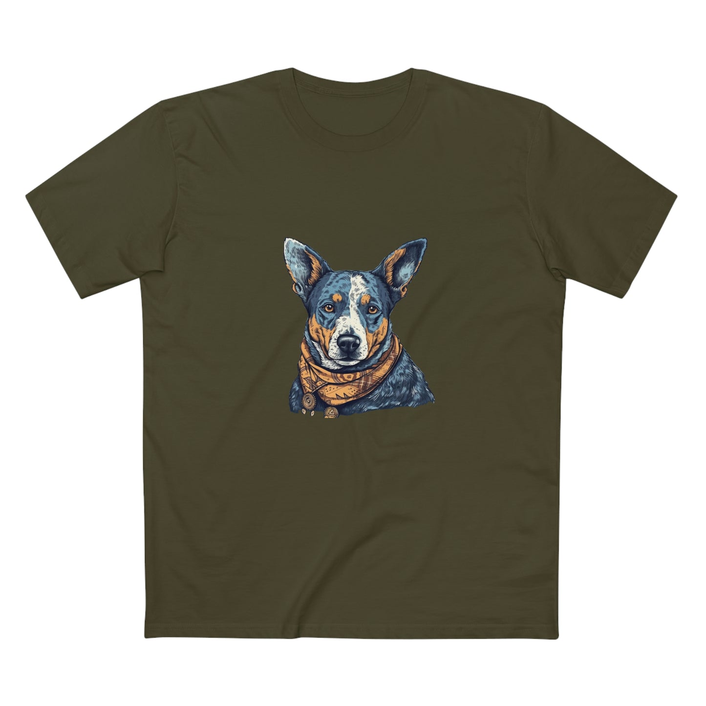 Men's Blue heeler Crew Neck T-shirt