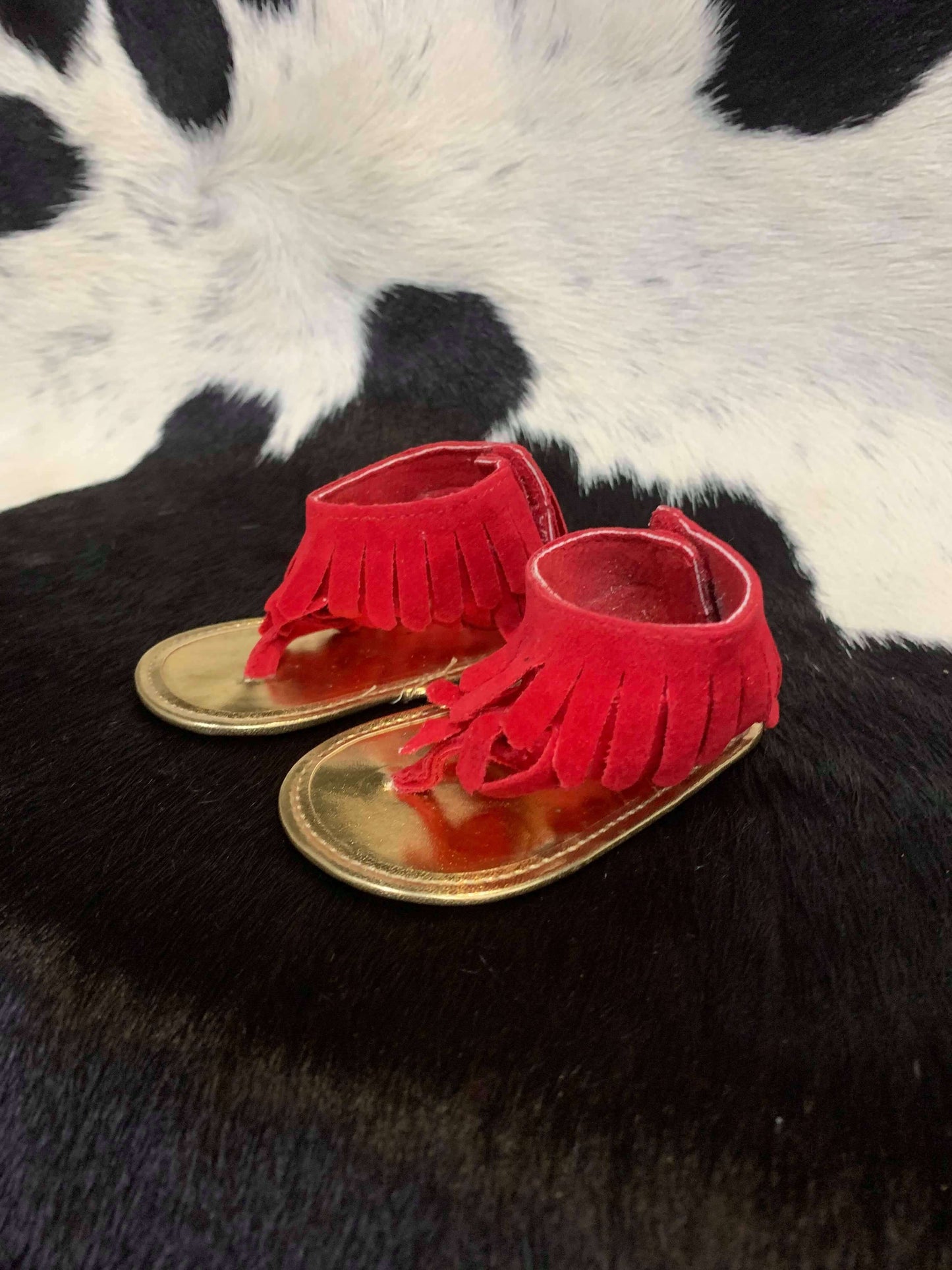 Infant Leather Tassel Sandals