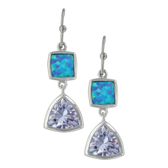 Load image into Gallery viewer, Women&amp;#39;s Montana Silver River of Light Cold Mountain Water Earrings
