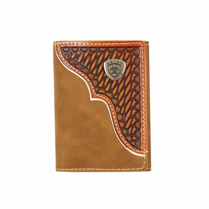 Ariat Trifold Tan Wallet - Diamond K Country