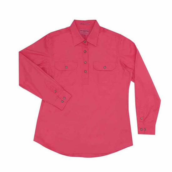 Just Country Jahna 1/2 Button Shirt Women's Hot Pink - Diamond K Country