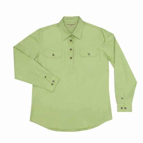 Just Country Jahna 1/2 Button Shirt Women's Lime Green - Diamond K Country
