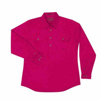 Just Country Jahna 1/2 Button Shirt Women's Magenta - Diamond K Country