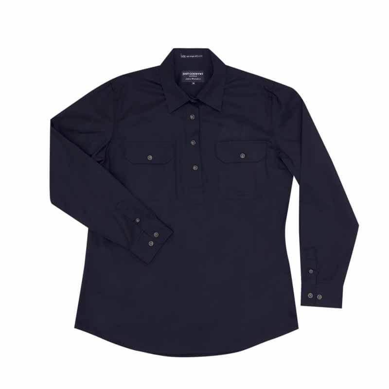 Just Country Jahna 1/2 Button Shirt Women's Black - Diamond K Country