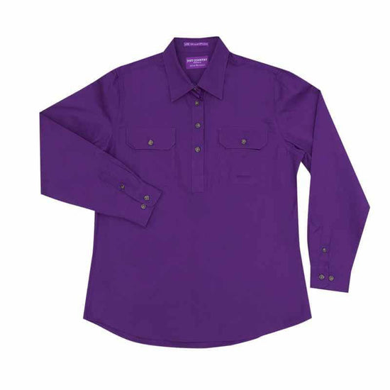 Just Country Jahna 1/2 Button Shirt Women's Purple - Diamond K Country