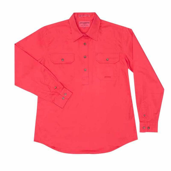 Just Country Jahna 1/2 Button Shirt Women's Raspberry - Diamond K Country