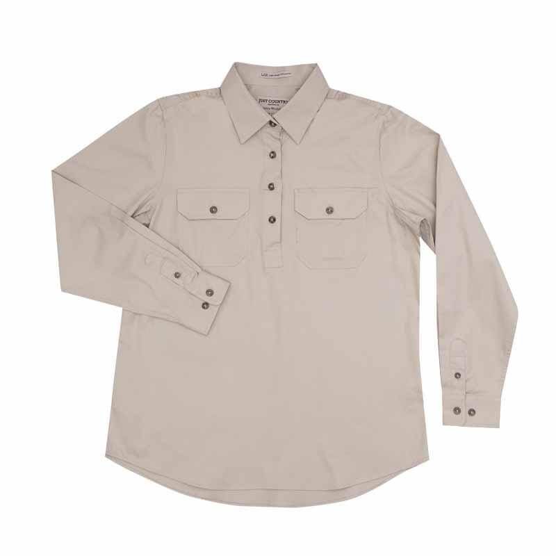 Load image into Gallery viewer, Just Country Jahna 1/2 Button Shirt Women&amp;#39;s Stone - Diamond K Country
