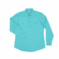 Just Country Jahna 1/2 Button Shirt Women's Turquoise - Diamond K Country