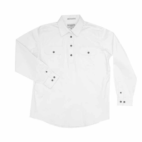 Just Country Jahna 1/2 Button Shirt Women's White - Diamond K Country