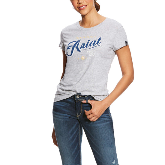 Load image into Gallery viewer, Women&amp;#39;s Ariat Logo Tee - Heather Grey
