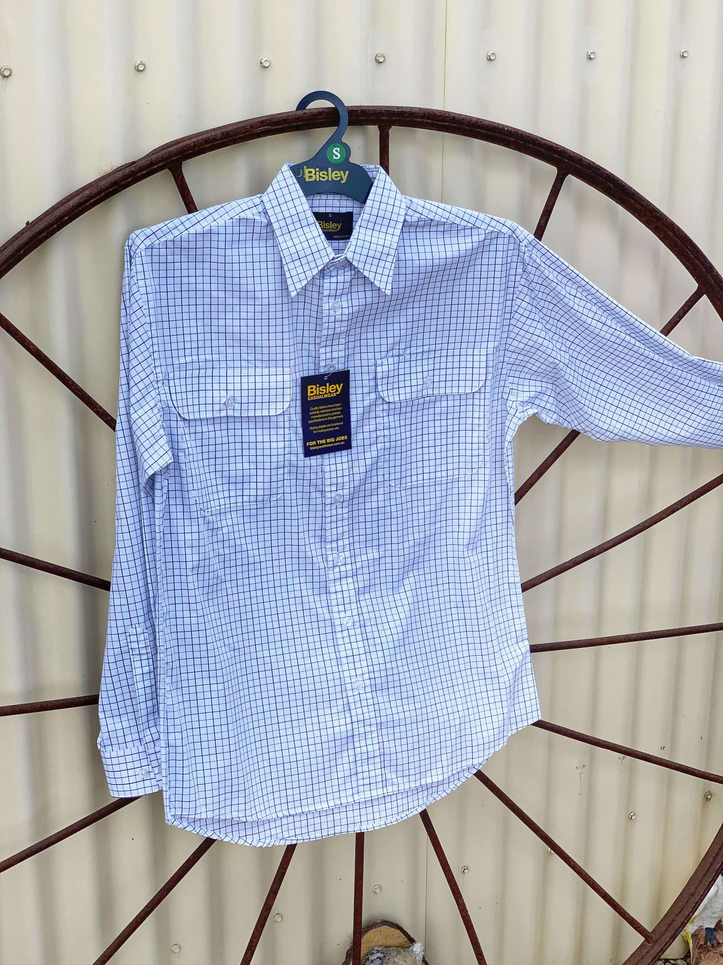 Men's Bisley Green Check Shirt BS7860