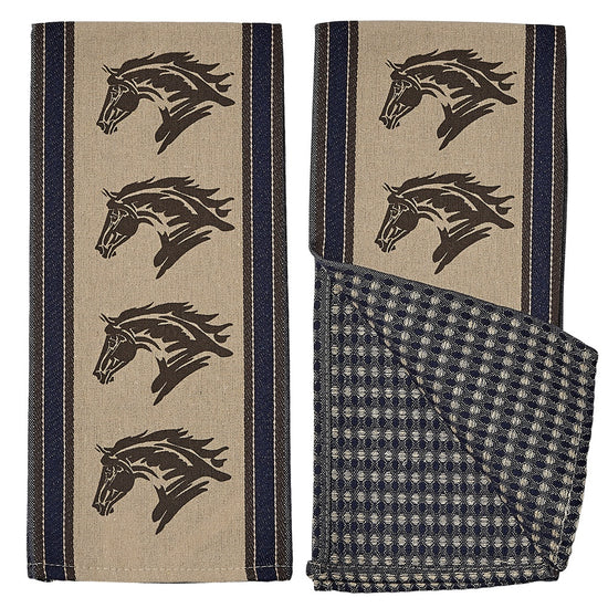 Brigalow Kitchen Towel - Horse Heads Print