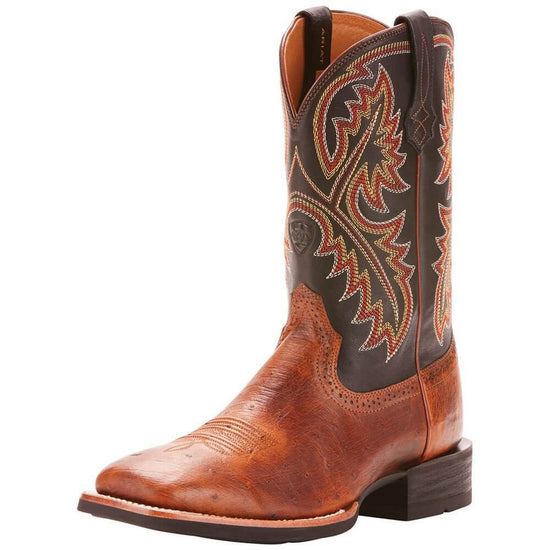 The Ariat Quickdraw Horseman Boots in Ostrich Leather