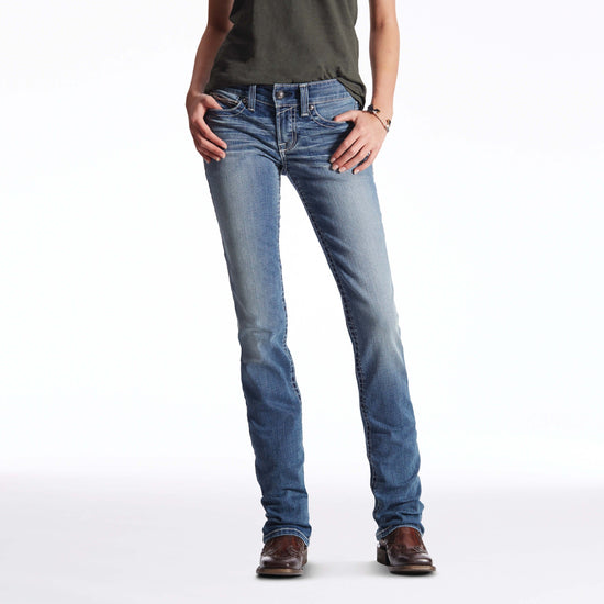 Load image into Gallery viewer, Women&amp;#39;s Ariat R.E.A.L. Straight Icon Jeans Rainstorm
