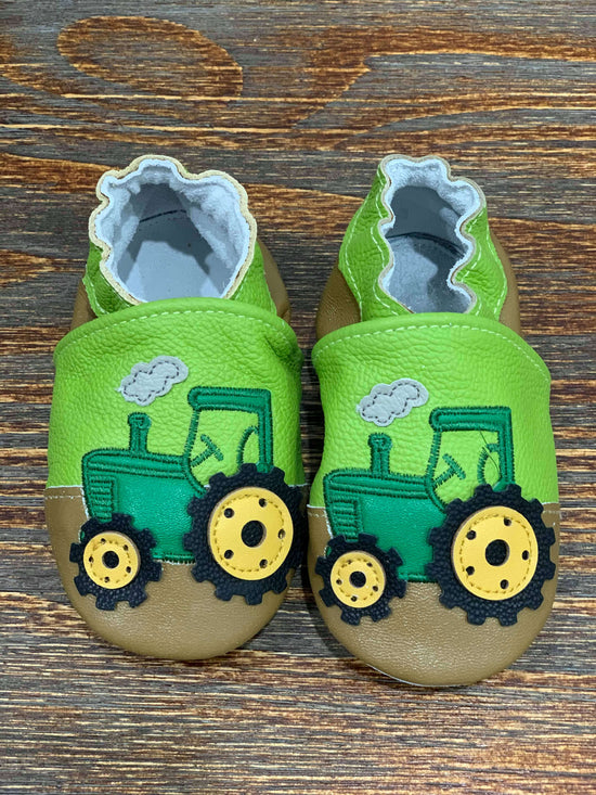 Load image into Gallery viewer, Infant Boys Cartoon Tractor Moccasin Shoes
