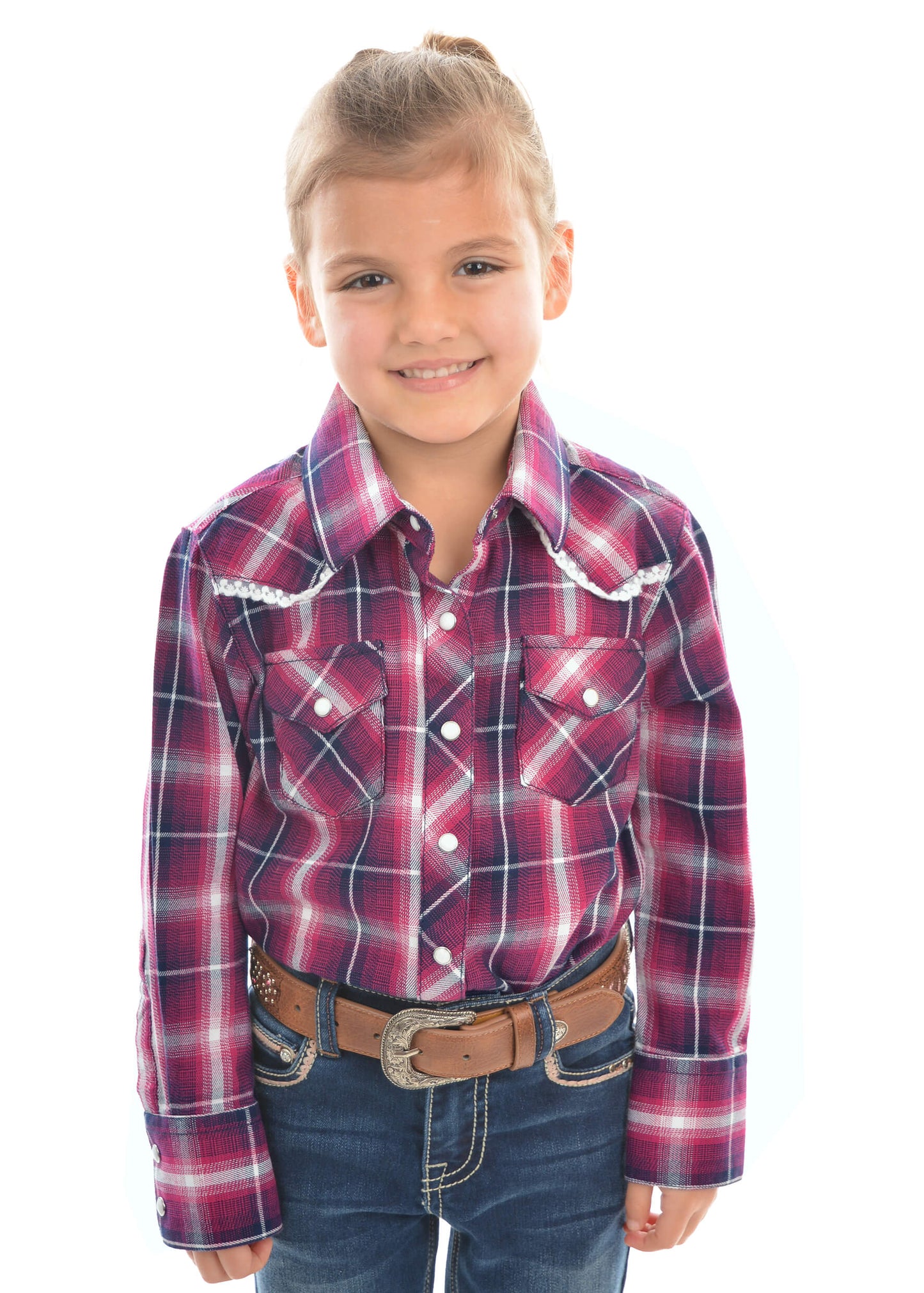 Girl's Pure Western Miley Frill Long Sleeve Shirt