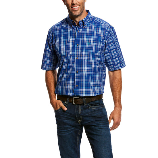 Load image into Gallery viewer, Men&amp;#39;s Ariat Narciso Pro Short Sleeve Shirt Mazarine Blue
