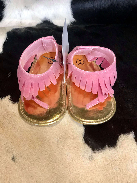 Infant Leather Tassel Sandals