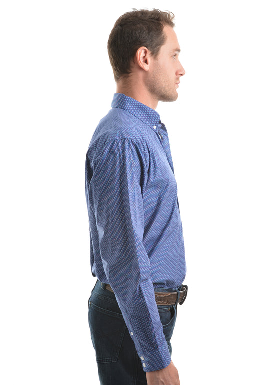 Men's Pure Western Jethro Print L/S Shirt P9W1115224