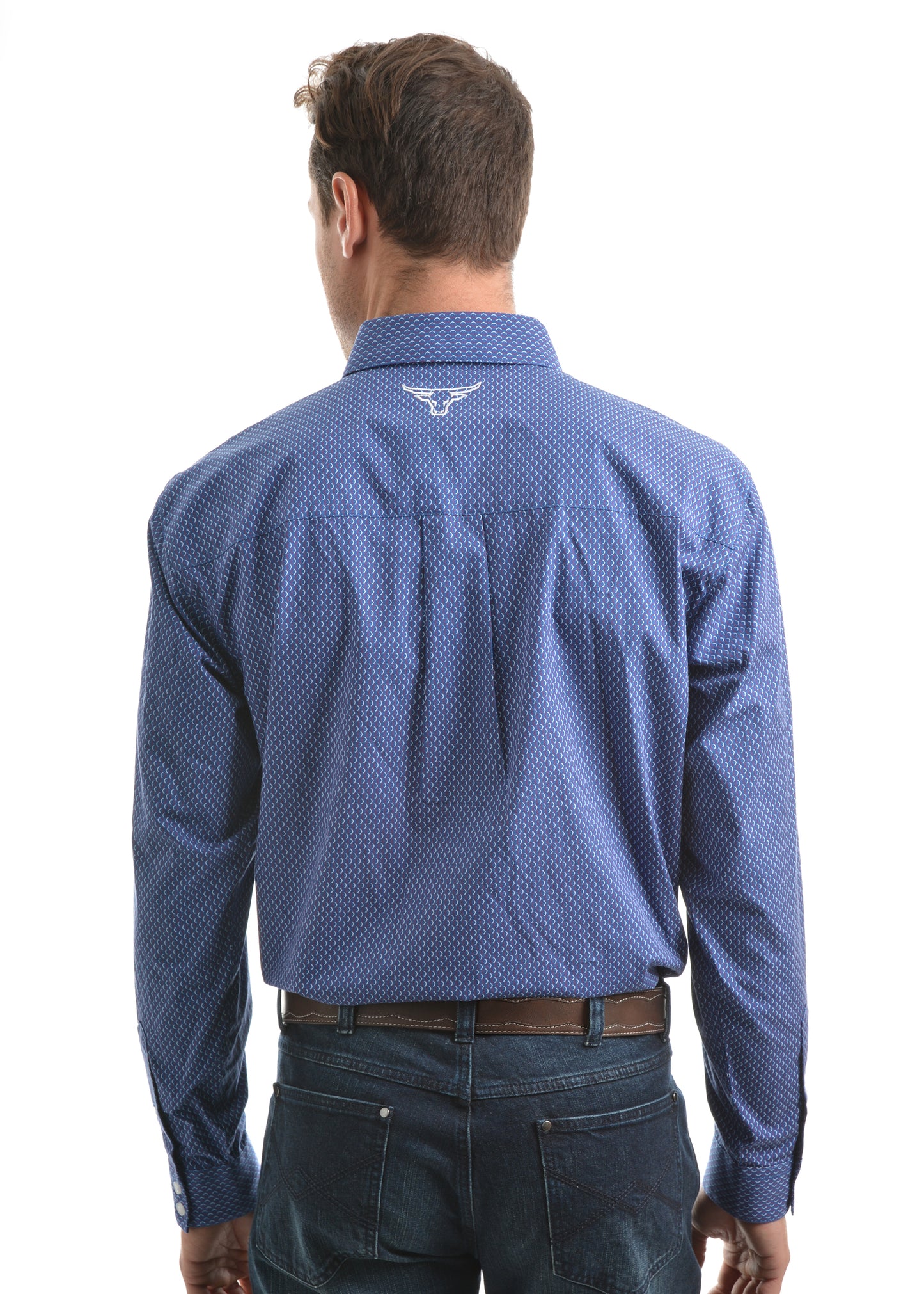 Men's Pure Western Jethro Print L/S Shirt P9W1115224