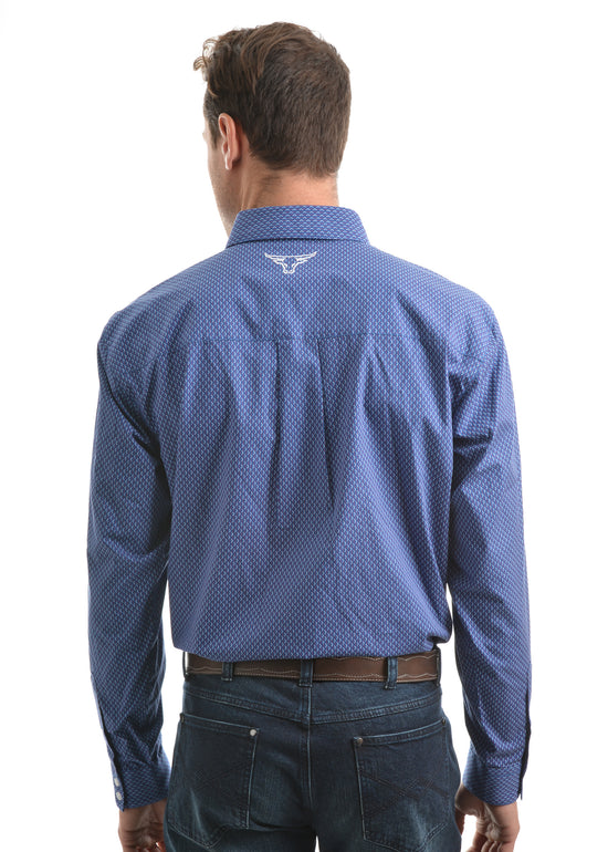 Men's Pure Western Jethro Print L/S Shirt P9W1115224