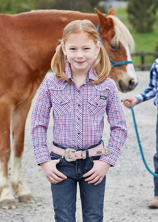 Girl's Pure Western Nicki Check L/S Shirt P9W5101230