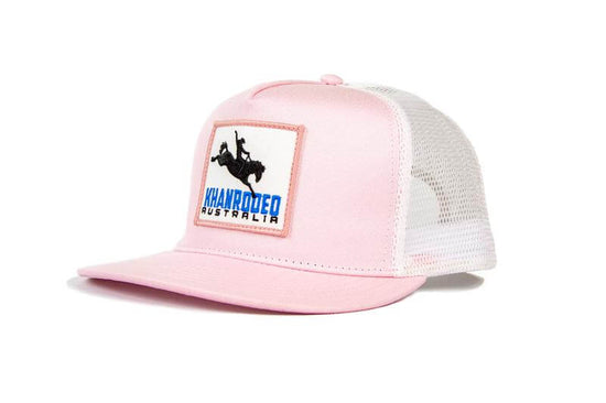 Load image into Gallery viewer, The Campdraft Aus - Pink &amp;amp; White  Khan Rodeo Cap
