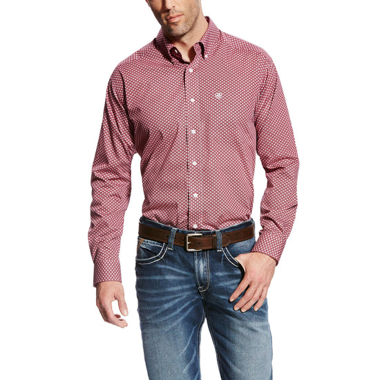 Men's Ariat Jaxx Print Rose Cultivar Long Sleeve Shirt