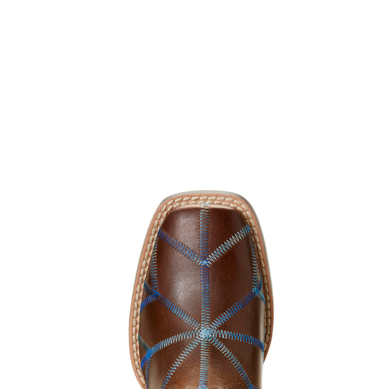 Load image into Gallery viewer, Ariat Kid&amp;#39;s Twisted Tycoon Brown &amp;amp; Blue Western Boots 10027277
