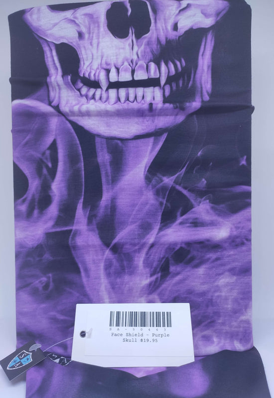 Load image into Gallery viewer, Face Shield - Purple Skull
