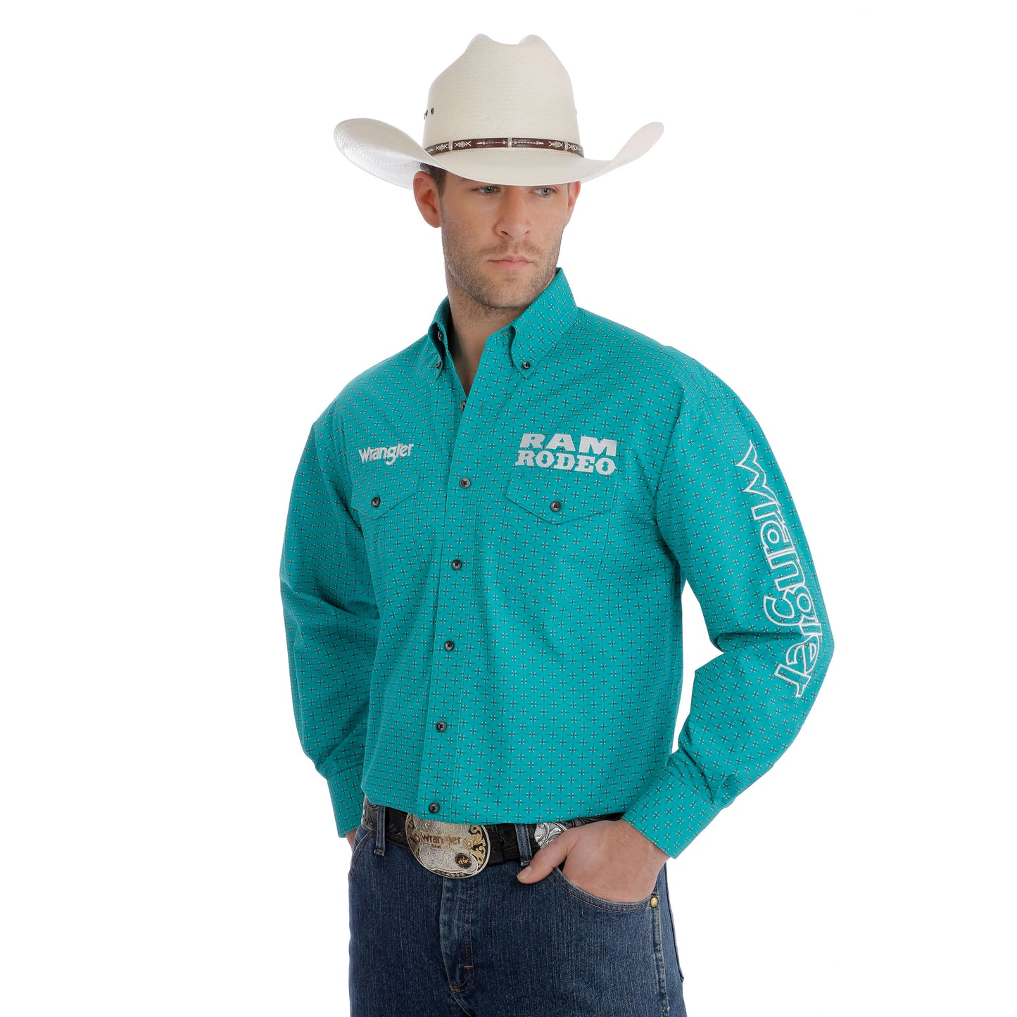 Men's Wrangler and RAM Logo Long Sleeve Shirt