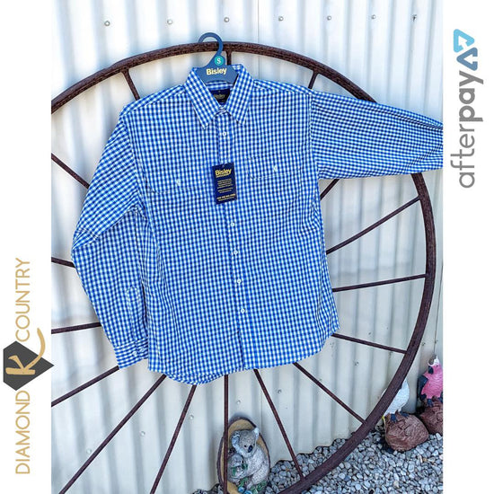 Men's Bisley Royal Blue Check Shirt BS7901