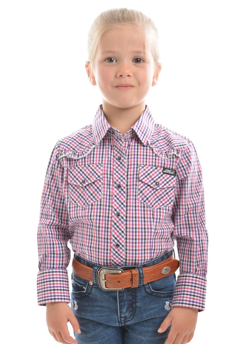 Girl's Pure Western Nicki Check L/S Shirt P9W5101230