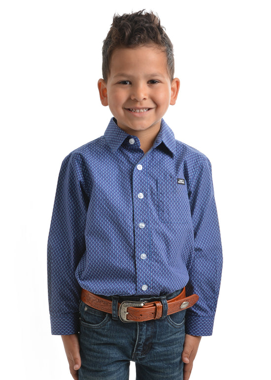 Load image into Gallery viewer, Boy&amp;#39;s Pure Western Jethro Print L/S Shirt
