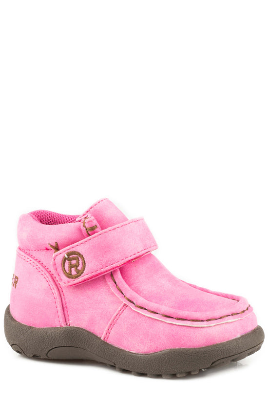Load image into Gallery viewer, Toddler Roper Cowbaby Moc Pink Boot
